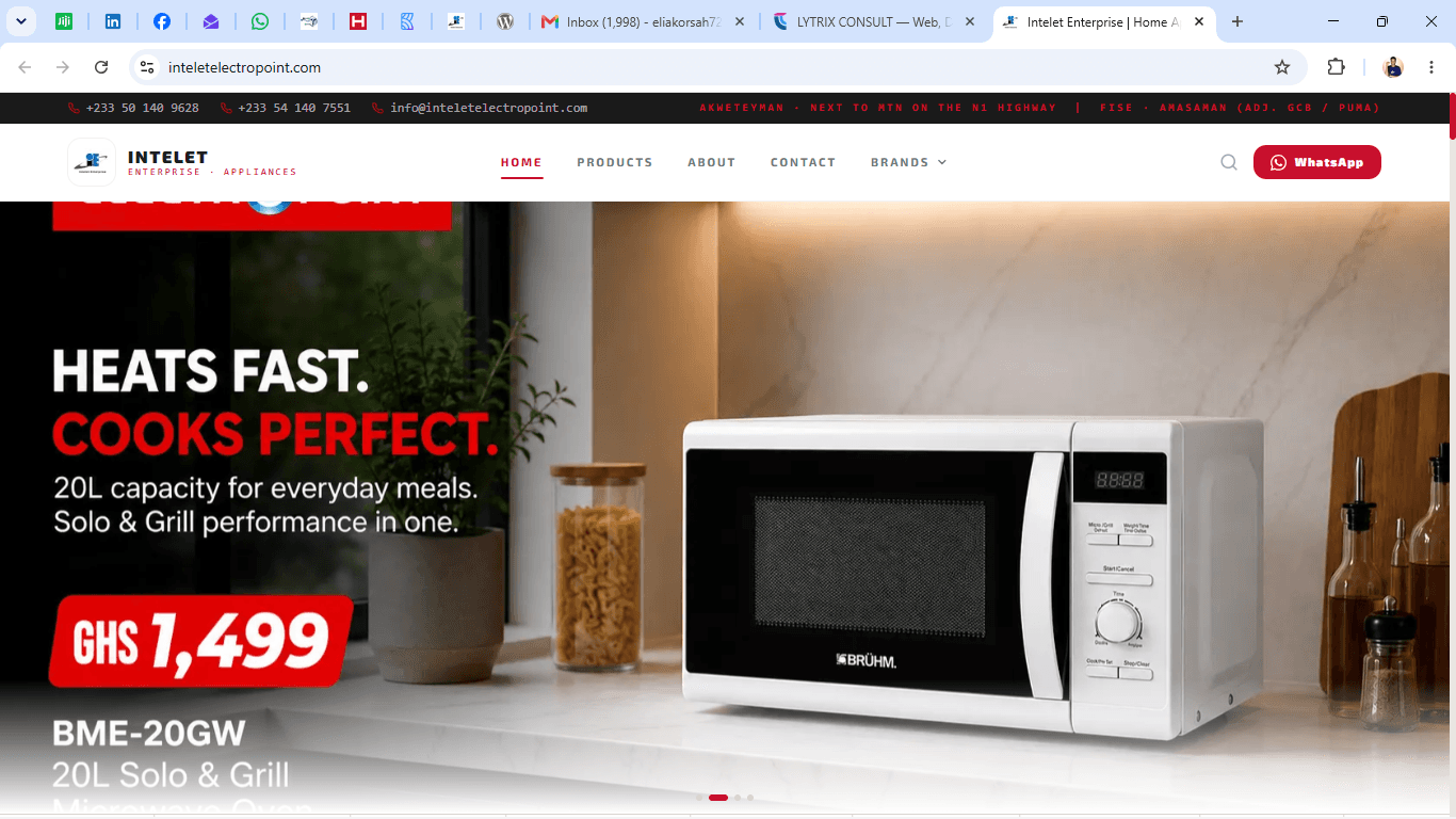 Intelet Electropoint website preview
